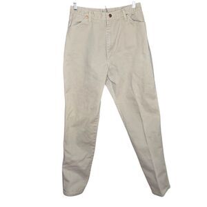 Wrangler Vintage Khaki Beige Denim Jeans‎ Casual Straight Leg Womens Size 16 USA